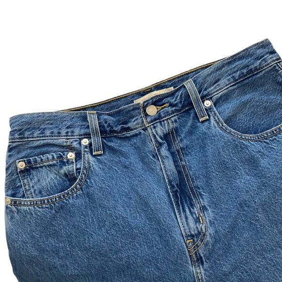 LEVI'S X FREE PEOPLE High Loose Tapered Jeans Hold My Purse Med Blue Wash - Picture 9 of 15
